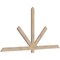 Ekena Millwork Kennewick Smooth Timber Gable Bracket, Douglas Fir, 84"W x 42"H x 1 1/2"D x 3 1/2"F, 12/12 Pitch GBW084X42X0204KEN00SDF - alternate 4